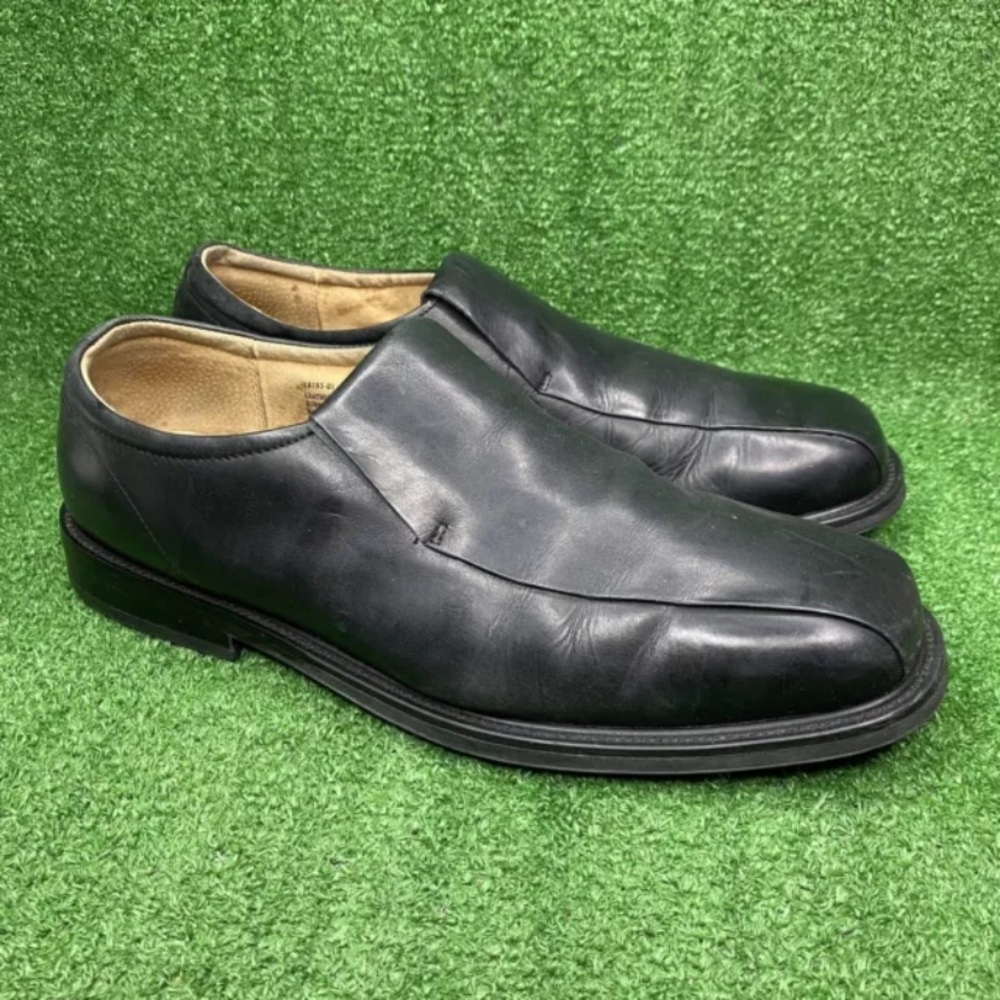 Florsheim Mens Black Leather Extra Comfort Dress Casual Loafers Size 14 M‎